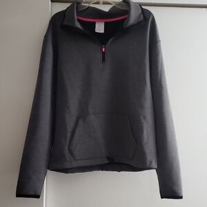 No Boundaries Grey and Pink Quarter Zip